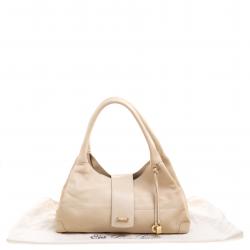 Pre Owned Loro Piana Beige Leather Hobo