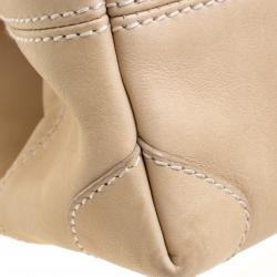 Pre Owned Loro Piana Beige Leather Hobo