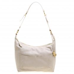 Pre Owned Loro Piana Beige Leather Shoulder Bag