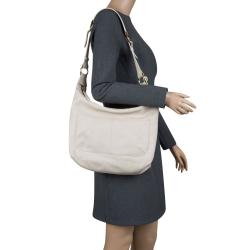Pre Owned Loro Piana Beige Leather Shoulder Bag