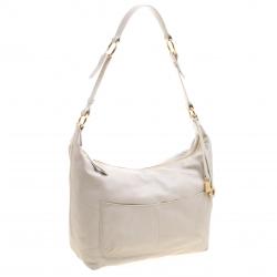 Pre Owned Loro Piana Beige Leather Shoulder Bag