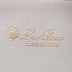 Pre Owned Loro Piana Beige Leather Shoulder Bag