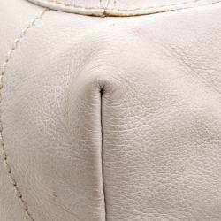 Pre Owned Loro Piana Beige Leather Shoulder Bag