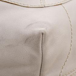 Pre Owned Loro Piana Beige Leather Shoulder Bag