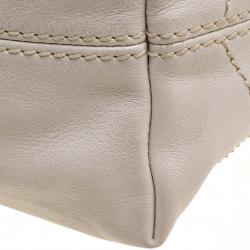 Pre Owned Loro Piana Beige Leather Shoulder Bag