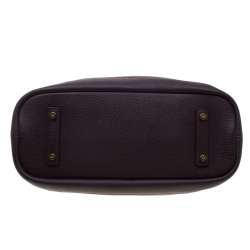 Pre Owned Loro Piana Dark Purple Leather Tote