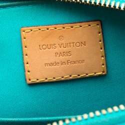 Pre Owned Louis Vuitton Bleu Lagon Monogram Vernis Alma BB Bag