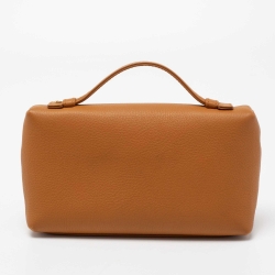 Pre Owned Loro Piana Tan Leather Extra Pocket L19 Pouch
