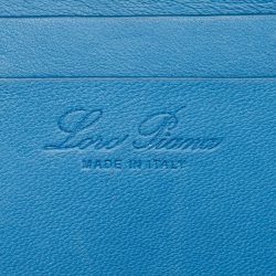 Loro Piana Blue Ostrich Mini Clui Crossbody Bag