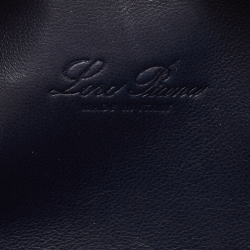 Pre Owned Loro Piana Blue Ostrich L19 Pouch