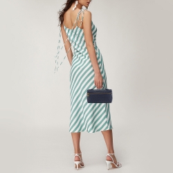 Pre Owned Loro Piana Blue Ostrich L19 Pouch