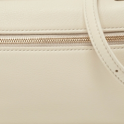 Pre Owned Loro Piana Light Beige Leather Extra Pocket L19 Pouch