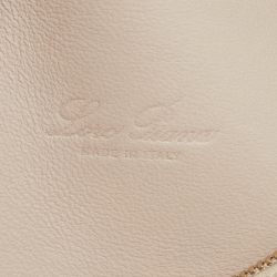 Pre Owned Loro Piana Light Beige Leather Extra Pocket L19 Pouch