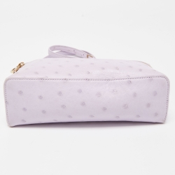 Pre Owned Loro Piana Lilac Ostrich L19 Pouch Bag