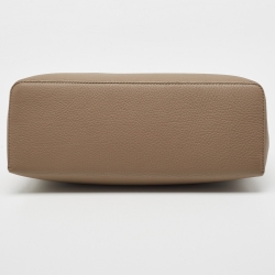 Pre Owned Loro Piana Taupe Leather Extra Pocket L27 Pouch