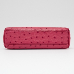 Pre Owned Loro Piana Dark Pink Ostrich L19 Pouch
