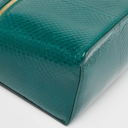 Pre Owned Loro Piana Watersnake Leather Extra Pocket L27 Top Handle Bag