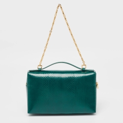 Pre Owned Loro Piana Watersnake Leather Extra Pocket L27 Top Handle Bag