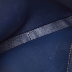 Pre Owned Loro Piana Navy Blue Leather Mini Clui Crossbody Bag