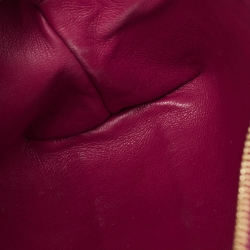 Pre Owned Loro Piana Dark Pink Ostrich L19 Pouch