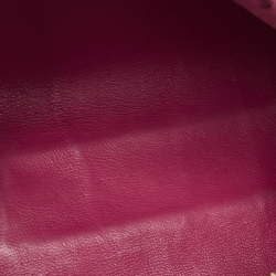 Pre Owned Loro Piana Dark Pink Ostrich L19 Pouch