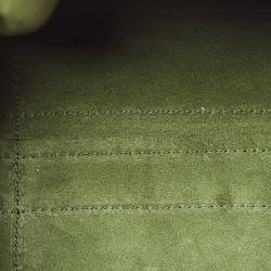 Pre Owned Loro Piana Military Green Leather Micro Bale Bag