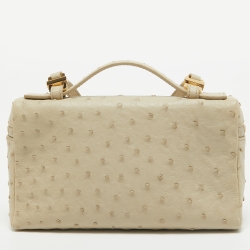 Pre Owned Loro Piana Light Beige Leather Extra Pocket L19 Pouch