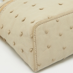 Pre Owned Loro Piana Light Beige Leather Extra Pocket L19 Pouch