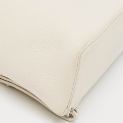 Loro Piana White Leather Extra Pocket L23 Backpack