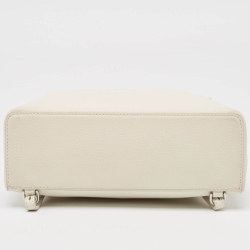 Loro Piana White Leather Extra Pocket L23 Backpack