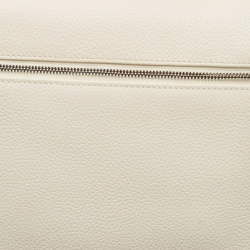 Loro Piana White Leather Extra Pocket L23 Backpack
