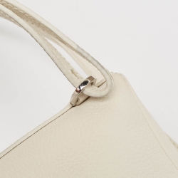 Loro Piana White Leather Extra Pocket L23 Backpack