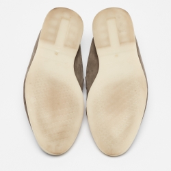 Pre Owned Loro Piana Grey Suede Summer Charms Walk  Loafers Size 38