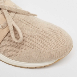 Loro Piana Beige Fabric and Leather 360 Flexy Walker Sneakers Size 37.5