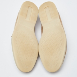 Pre Owned Loro Piana Beige Suede Summer Charms Walk Slip On Loafers Size 36.5