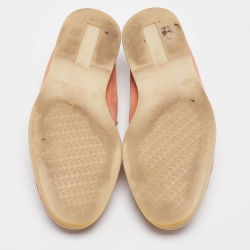 Pre Owned Loro Piana Orange Suede Summer Charms Walk  Loafers Size 37