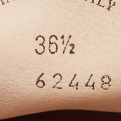 Pre Owned Loro Piana Beige/Pink Nubuck Leather Babouche Charms Walk Mules Size 36.5