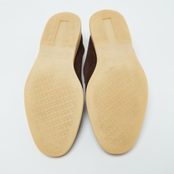 Pre Owned Loro Piana Brown Suede Summer Charms Walk Loafers Size 36.5