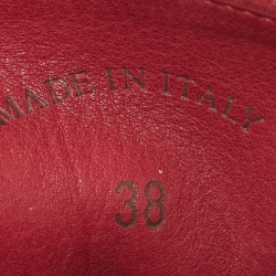 Pre Owned Loro Piana Red Suede Summer Charms Walk Loafers Size 38