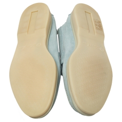Pre Owned Loro Piana Blue Suede Summer Charms Walk Slip On Loafers Size 39