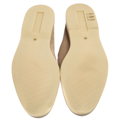 Pre Owned Loro Piana Beige Suede Summer Charms Walk Moccasins Size 40