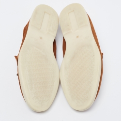 Pre Owned Loro Piana Brown Suede Summer Charms Walk Loafers Size 38