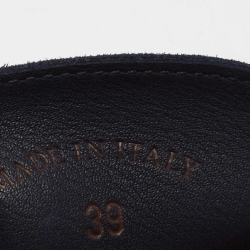 Pre Owned Loro Piana Navy Blue Suede Summer Charms Walk Loafers Size 39