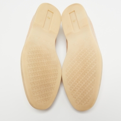 Pre Owned Loro Piana Beige Suede Summer Charms Slip on Loafers Size 37.5