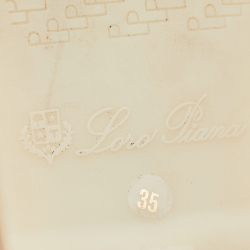 Pre Owned Loro Piana Orange Nubuck Leather Summer Charms Walk Loafers Size 35