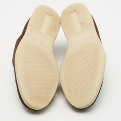 Pre Owned Loro Piana Brown Suede Open Walk Boots Size 37