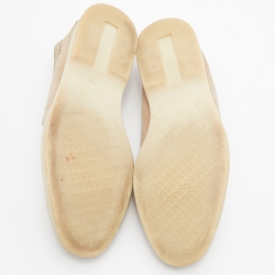 Pre Owned Loro Piana Beige Nubuck Leather Summer Charms Walk Slip On Loafers Size 36.5