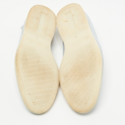 Pre Owned Loro Piana Light Blue Suede Summer Charms Walk Loafers Size 38