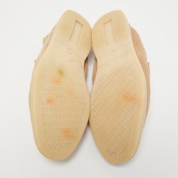 Loro Piana Beige Suede Summer Charms Walk Loafers Size 38