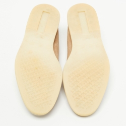 Pre Owned Loro Piana Biege Suede Summer Charms Loafers Size 37.5